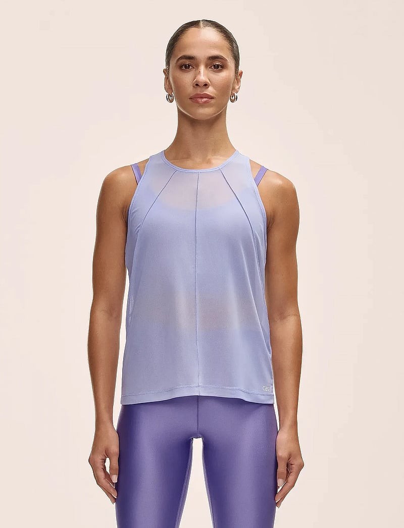 Casall - Seam Detail Mesh Tank - Õlapaeltega pluusid - blueberry mist - 0