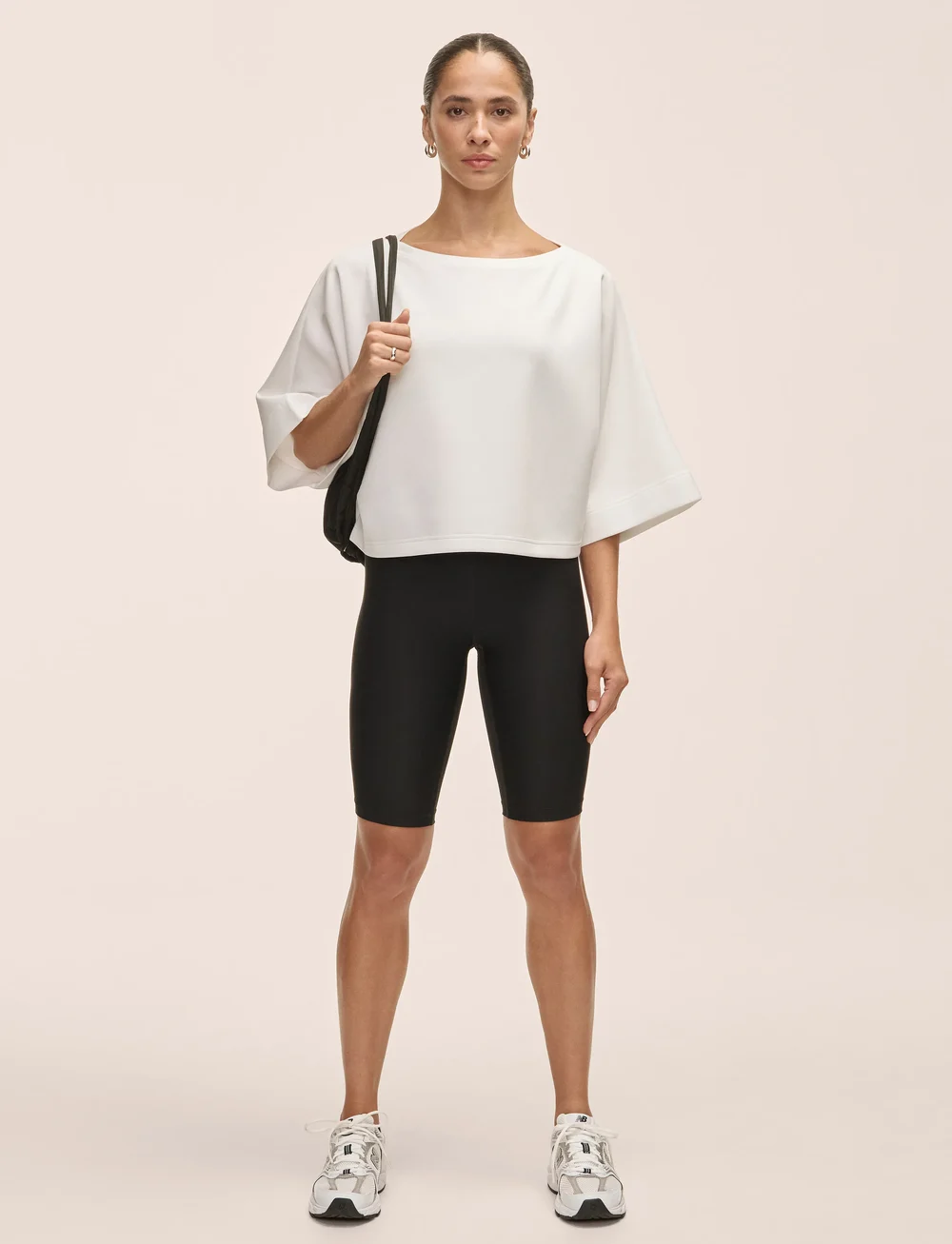 Casall - Aria Cropped Boatneck - crop-tops - white - 4