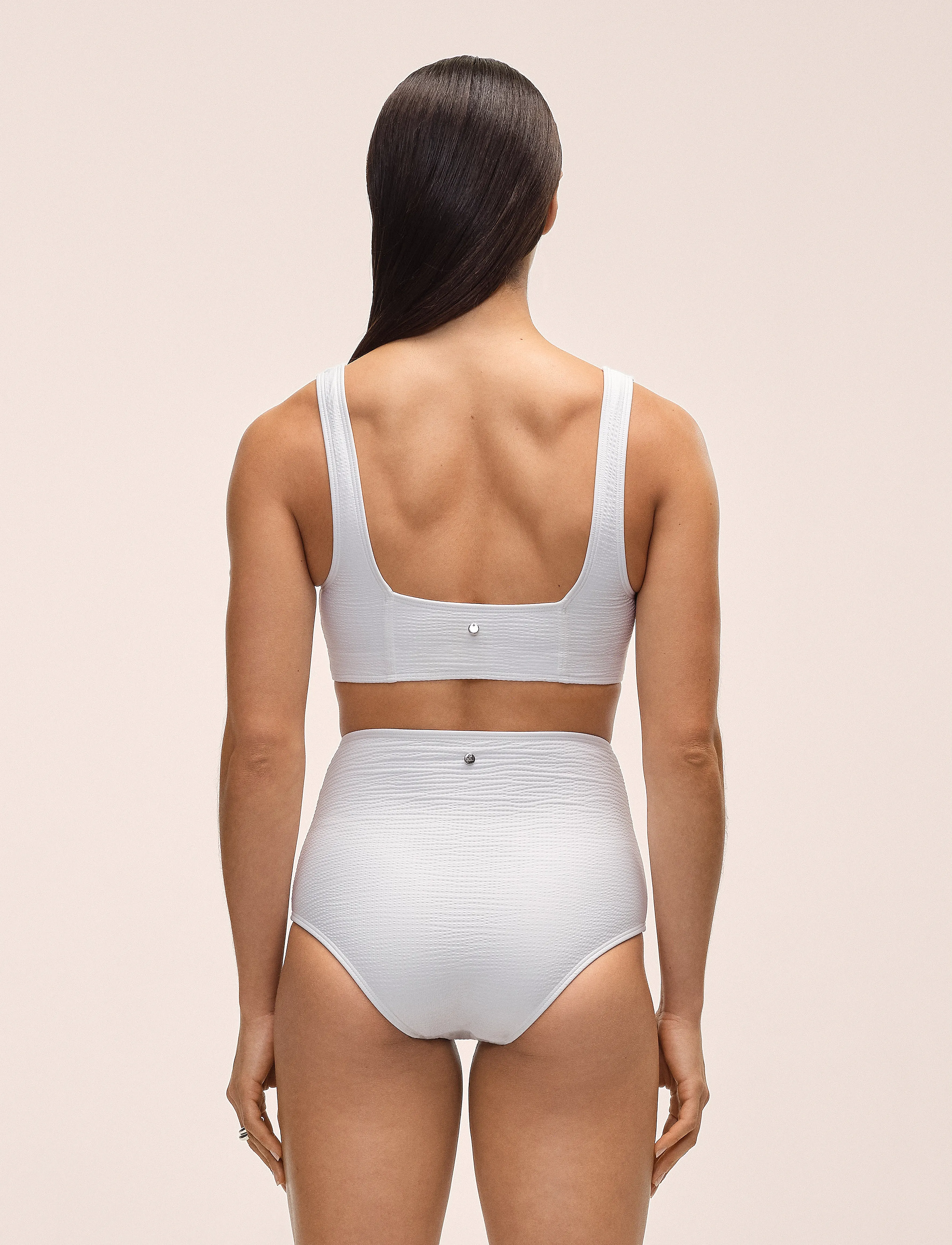 Casall - Waffle Square Neck Bikini Top - sportsbadetøj - white - 3