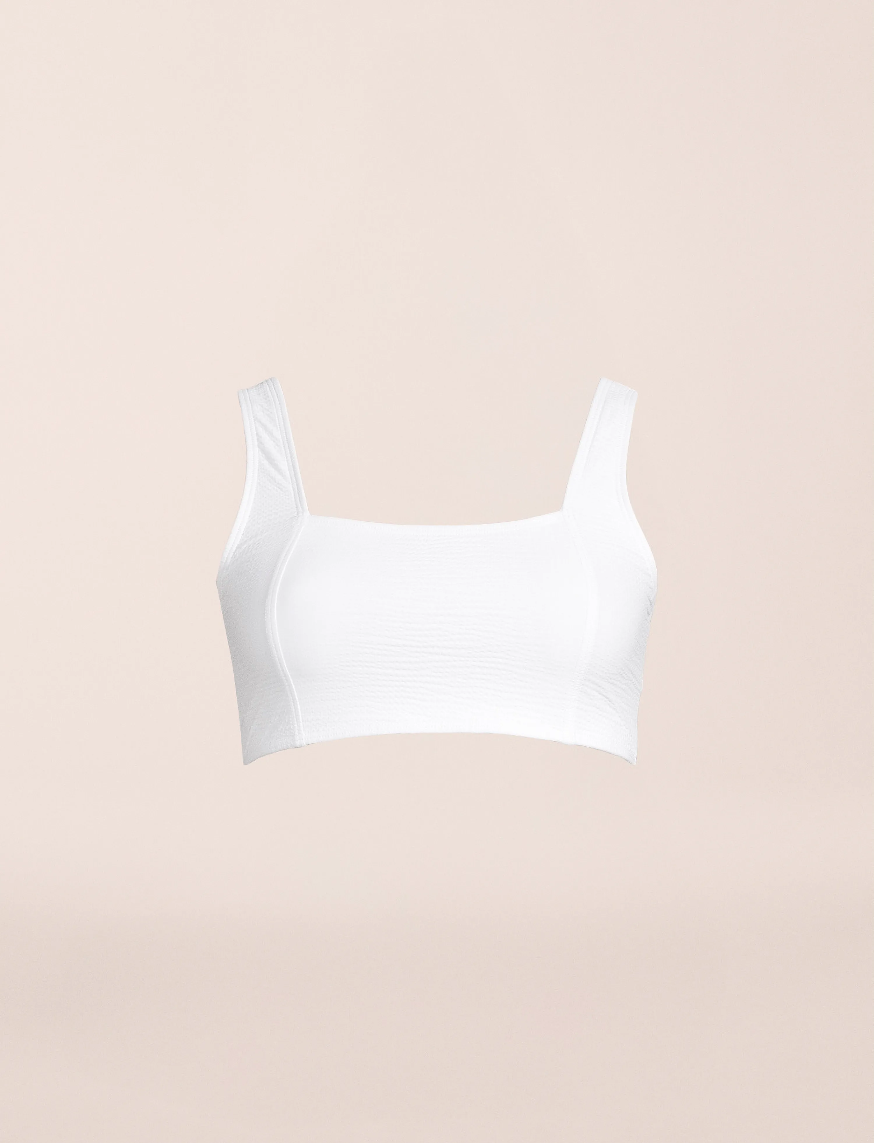 Casall - Waffle Square Neck Bikini Top - sportsbadetøj - white - 5