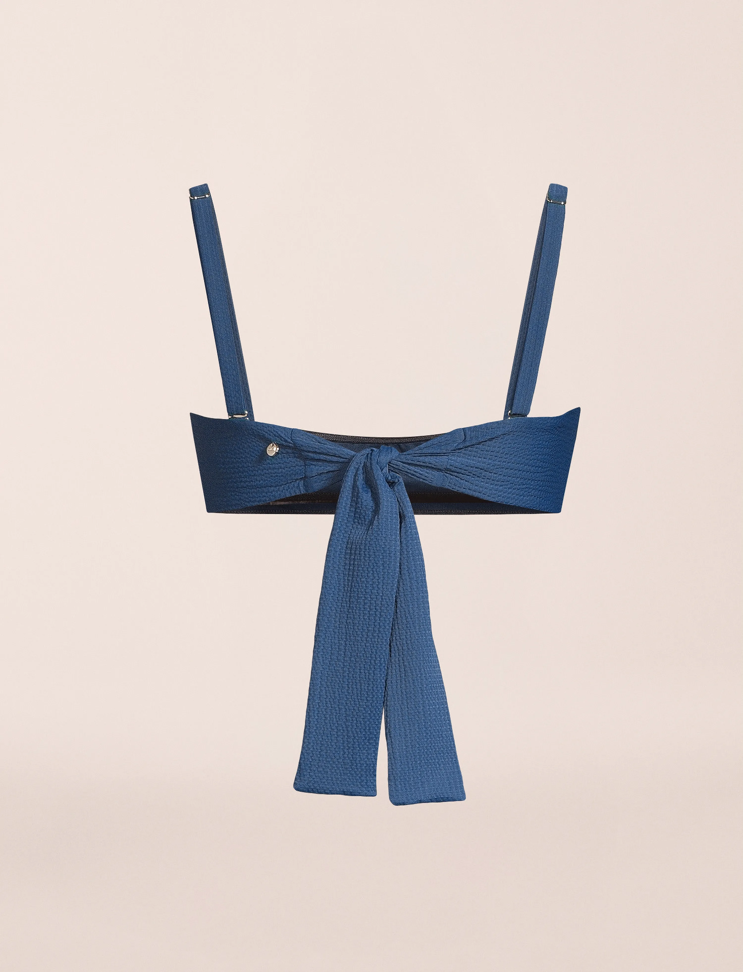 Casall - Waffle Bandeau Tie Back Bikini Top - Íþróttasundföt - deep ocean - 5