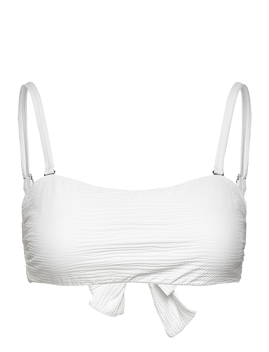 Casall - Waffle Bandeau Tie Back Bikini Top - sport-bademode - white - 1