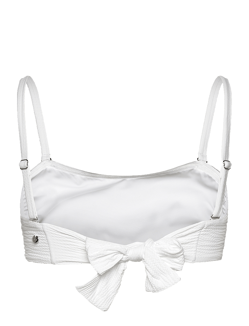 Casall - Waffle Bandeau Tie Back Bikini Top - sportiga badkläder - white - 2
