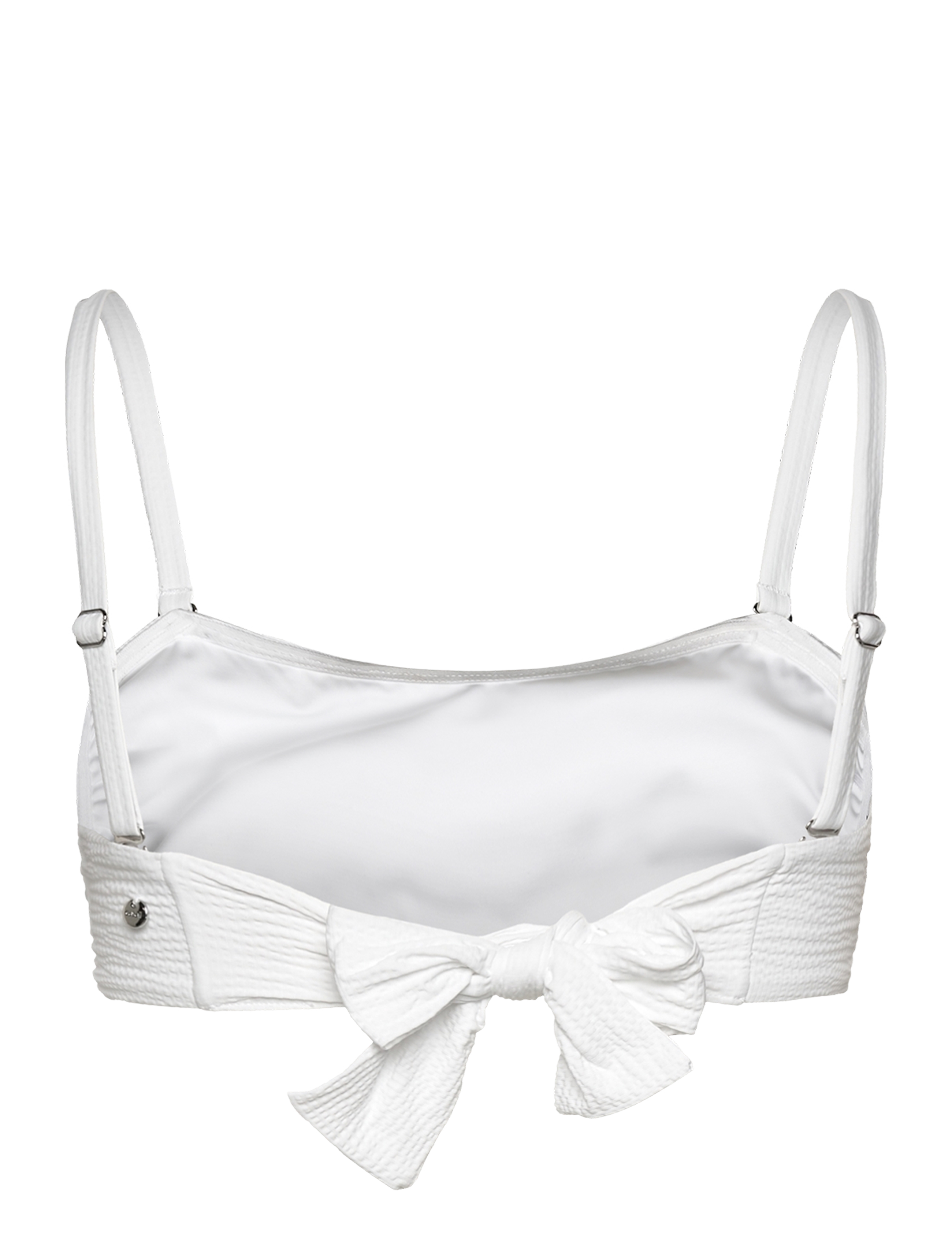 Casall - Waffle Bandeau Tie Back Bikini Top - sports swimwear - white - 2