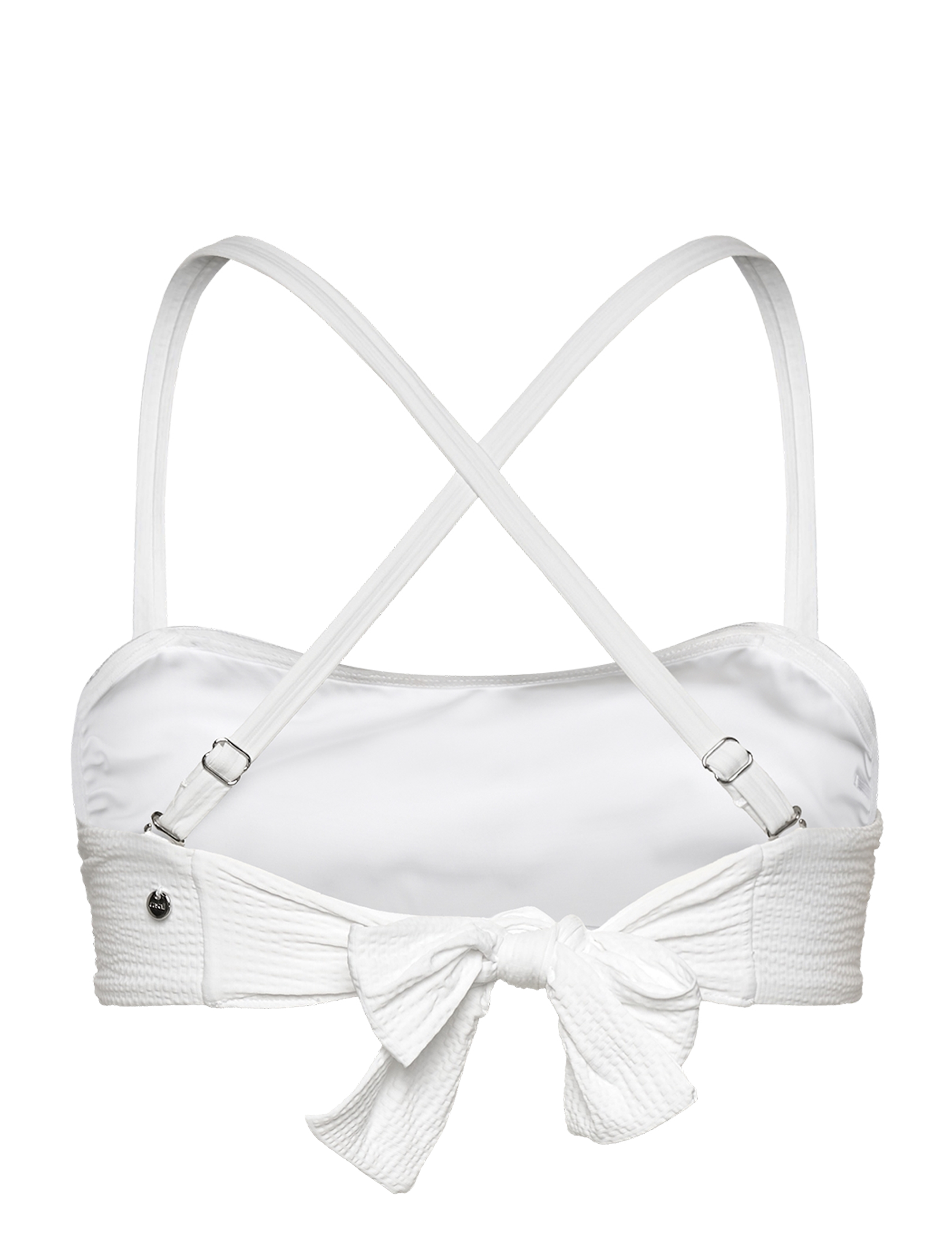 Casall - Waffle Bandeau Tie Back Bikini Top - sports swimwear - white - 3