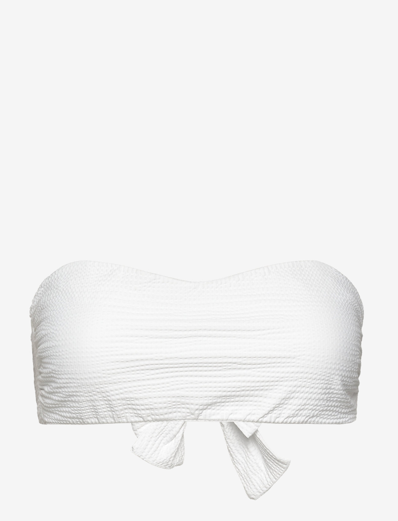 Casall - Waffle Bandeau Tie Back Bikini Top - maudymosi drabužiai - white - 5