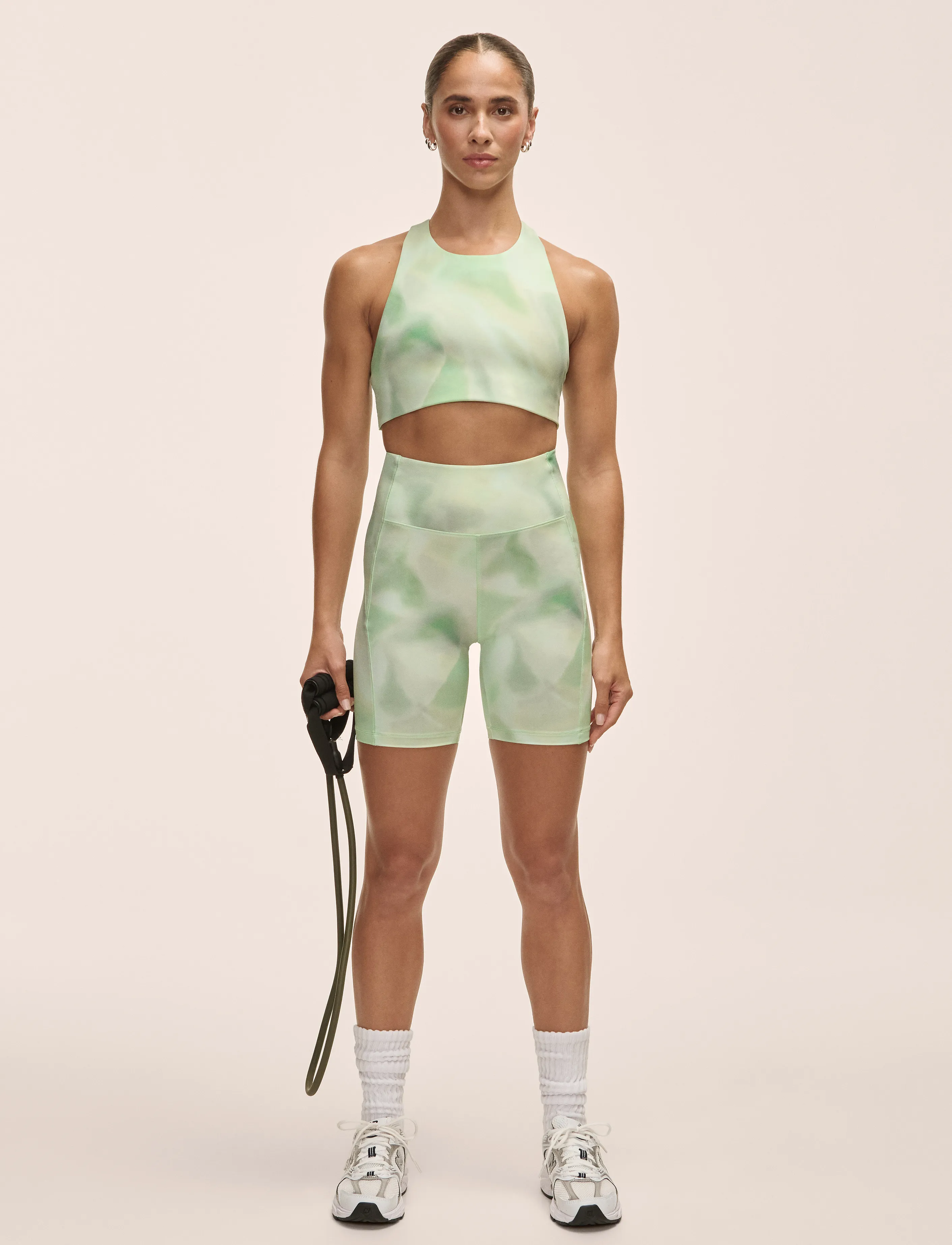Casall High Waist Bike Shorts, XS, Green, Sportsbukser > Sportstræningsbukser, Dame