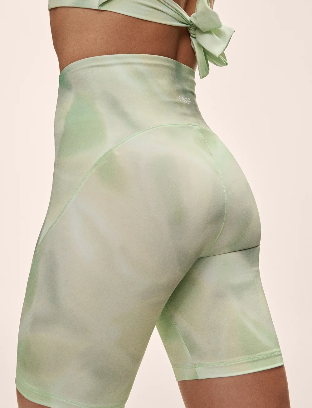 Casall - High Waist Bike Shorts - training tights - illusion green - 4