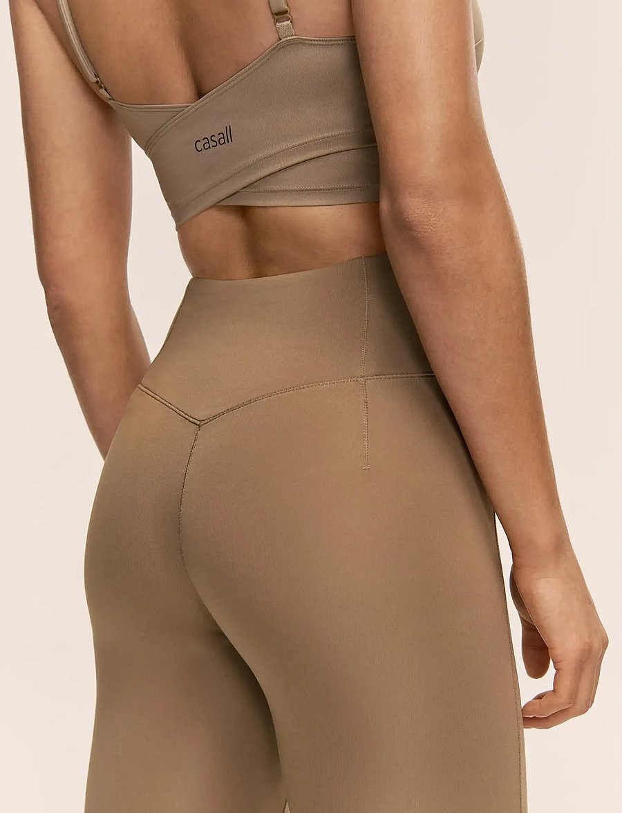 Casall - Soft Touch High Waist Tights - training tights - light khaki - 3