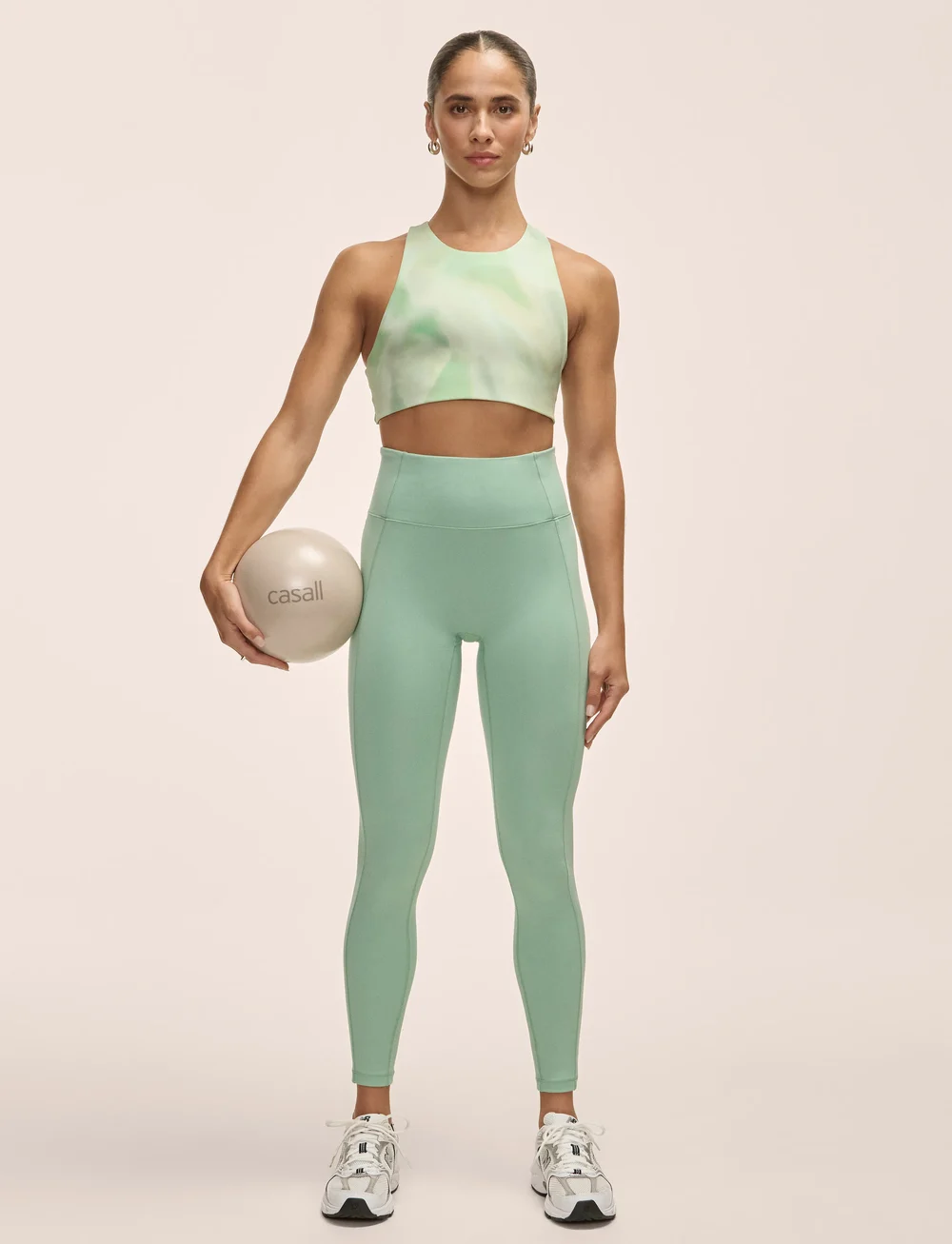 Casall - Soft Touch High Waist Tights - træningstights - statue green - 0