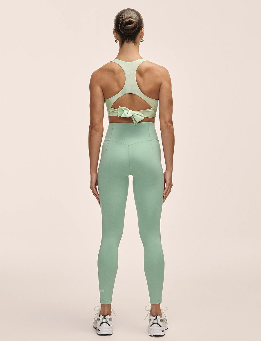 Casall - Soft Touch High Waist Tights - Æfingabuxur - statue green - 3