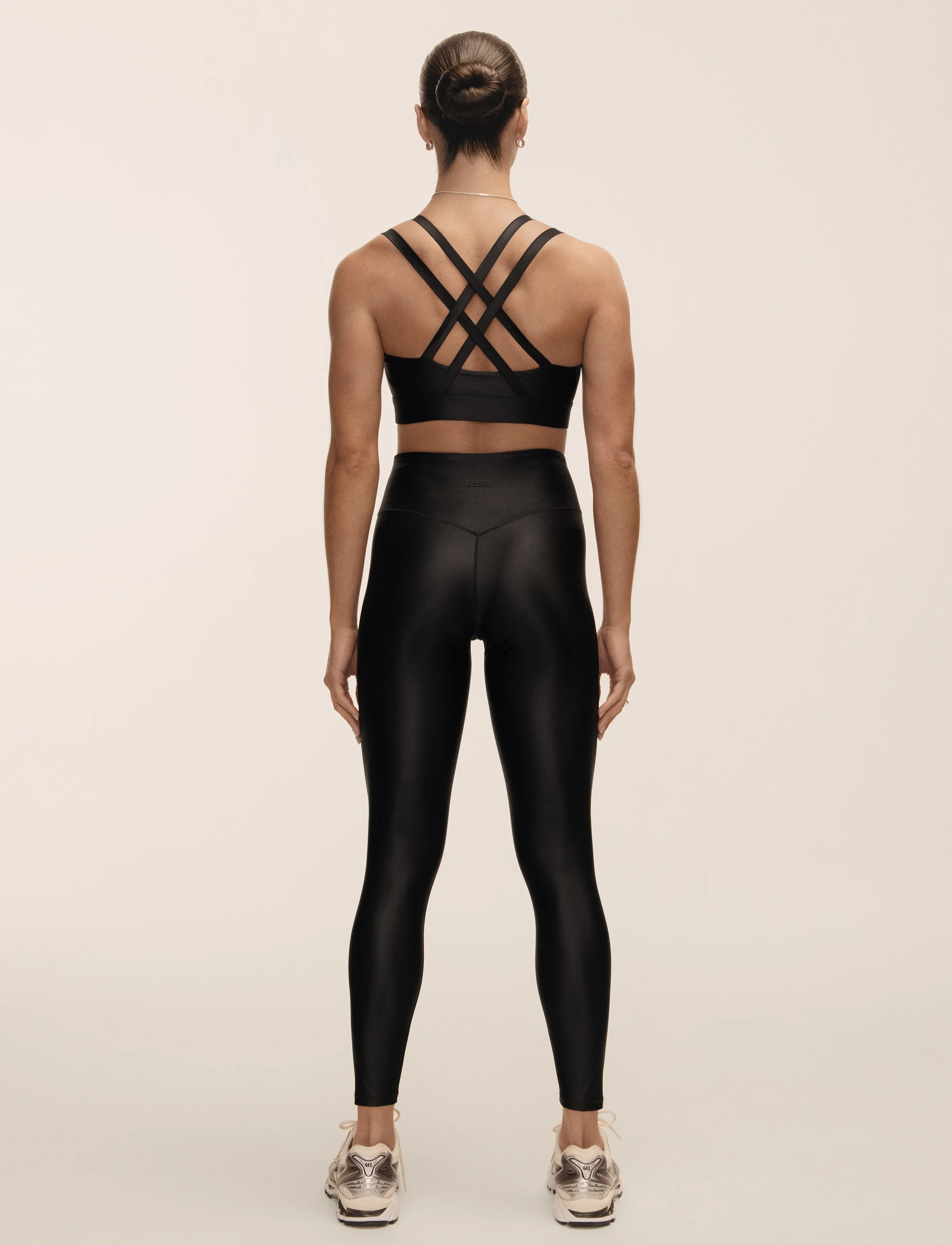 Casall - Glitz High Waist Tights - 7/8 længde - black - 3