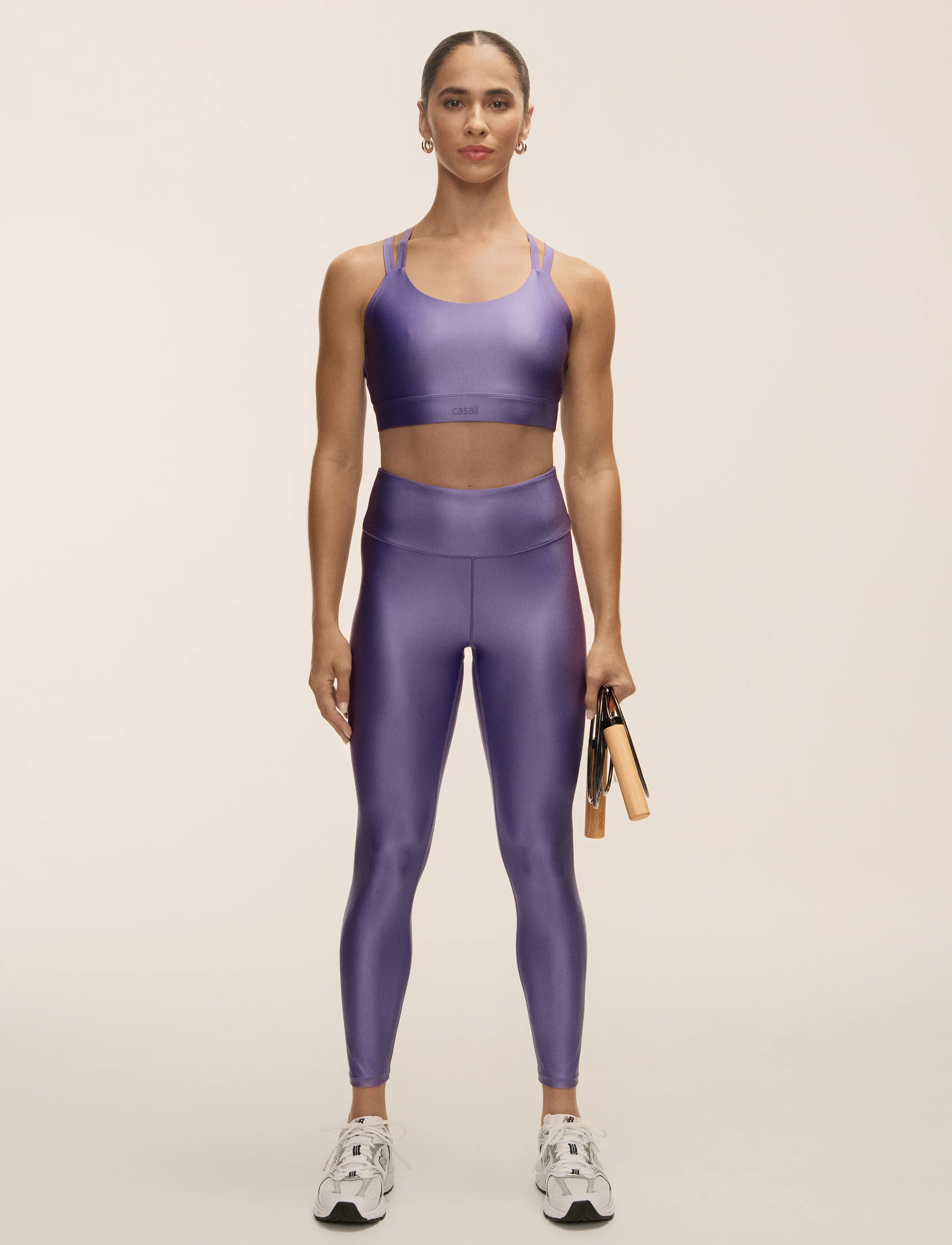 Casall Glitz High Waist Tights, M, Sport Lila - Training Frauen