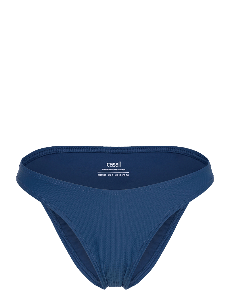 Casall - Waffle High Leg Bikini Bottom - sportiga badkläder - deep ocean - 1