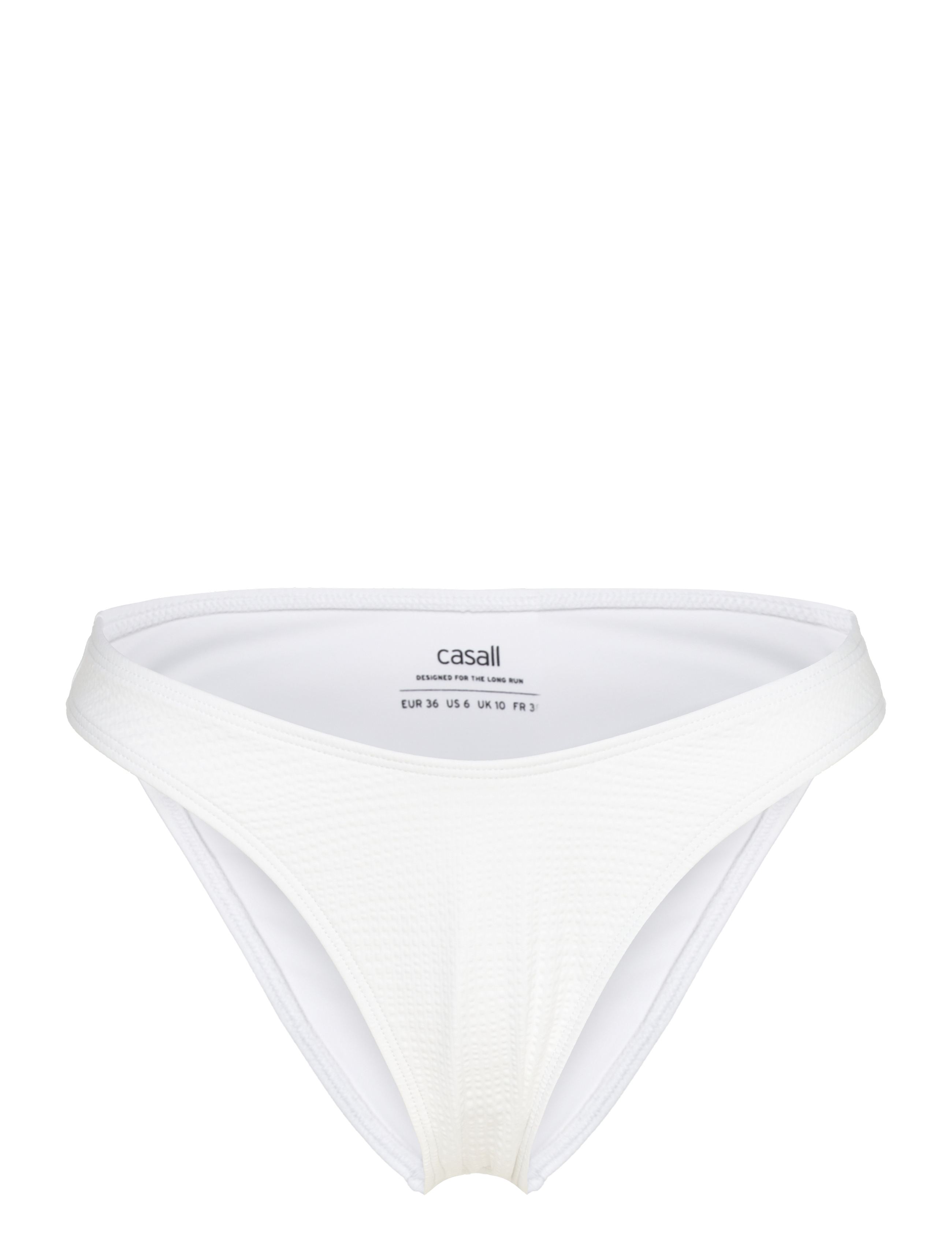 CASALL Waffle High Bein Bikini Bottom Weiß - 36 - Damen