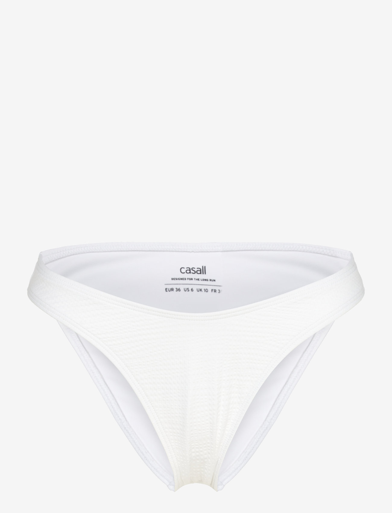 Casall - Waffle High Leg Bikini Bottom - sportsbadetøj - white - 1