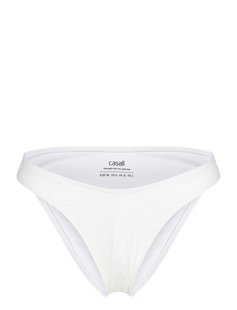Casall - Waffle High Leg Bikini Bottom - sportiga badkläder - white - 1