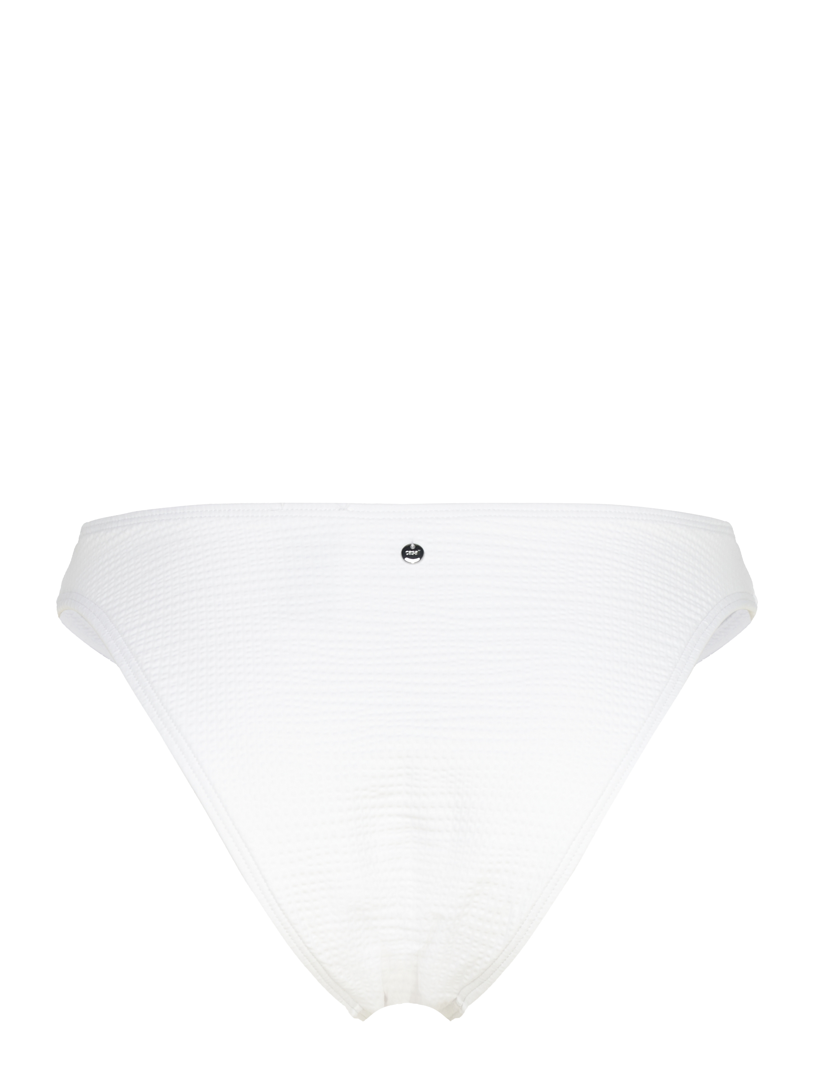 Casall - Waffle High Leg Bikini Bottom - sportsbadetøj - white - 2