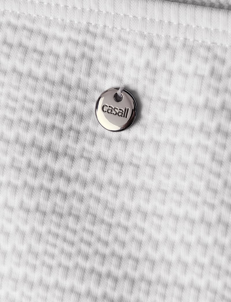 Casall - Waffle High Leg Bikini Bottom - sportiga badkläder - white - 4