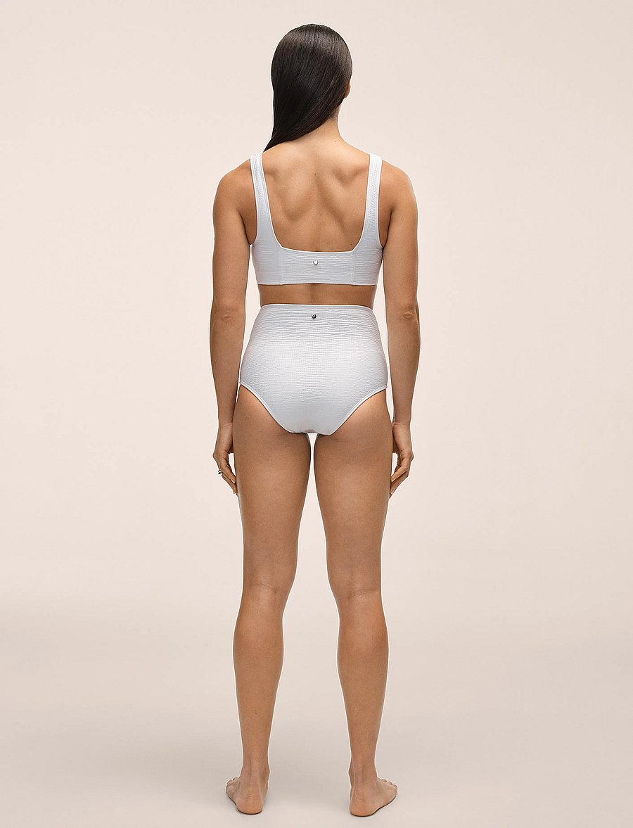 Casall - Waffle Ultra High Bikini Hipster - bikinis - white - 3