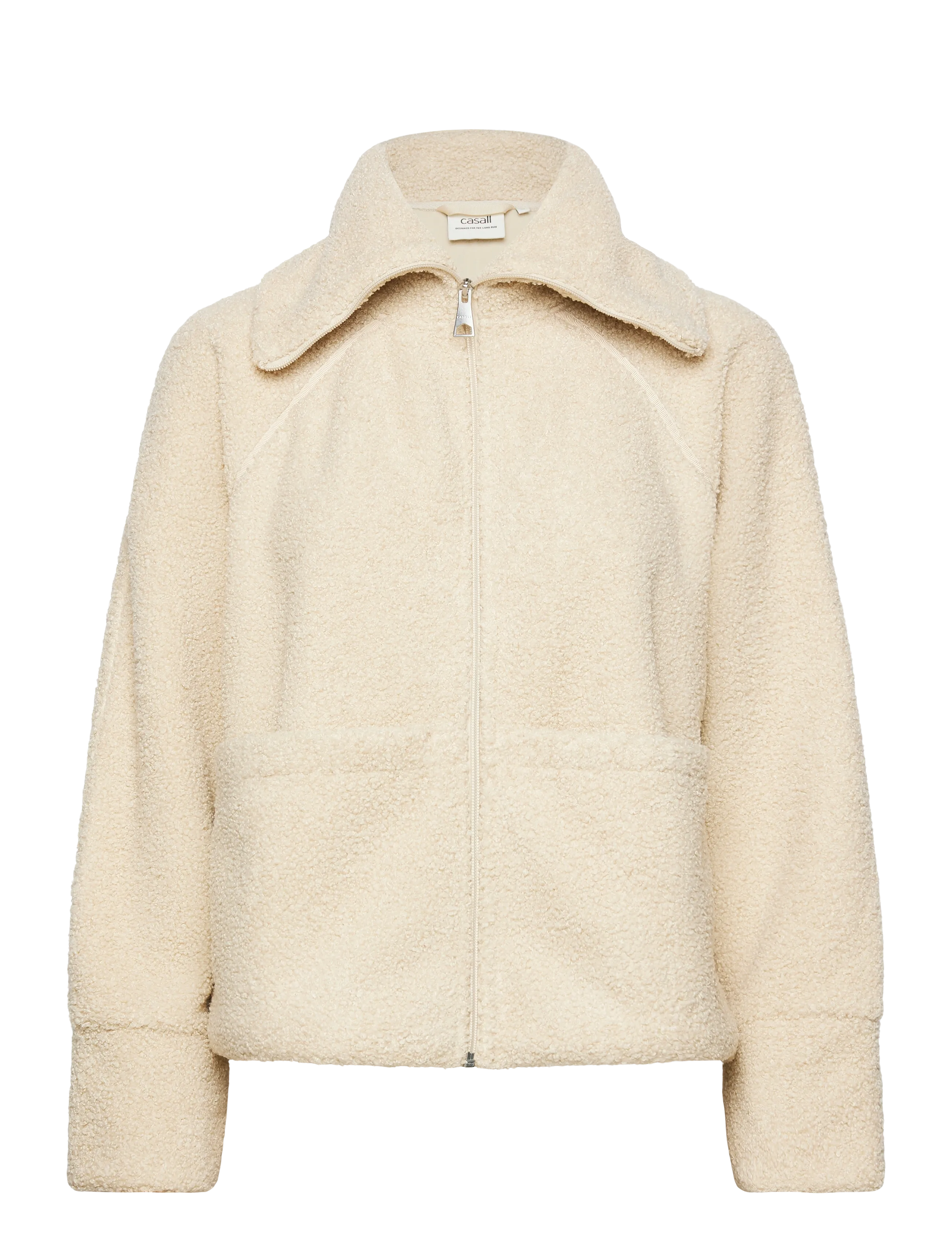 CASALL Sherpa Kurz Zip Jacke Cream - M - Damen