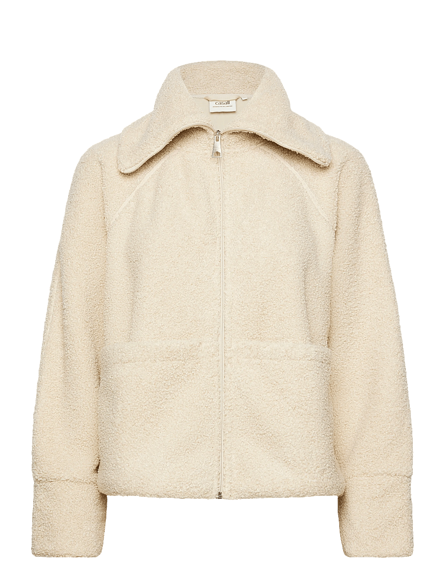 Casall - Sherpa Short Zip Jacket - vestes outdoor - ecru - 1