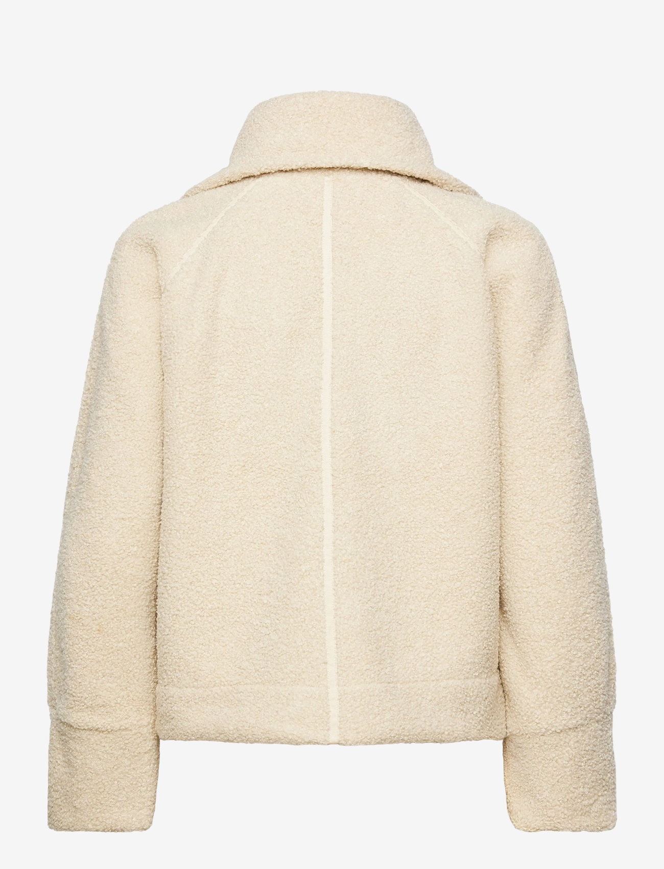 Casall - Sherpa Short Zip Jacket - outdoor & rain jackets - ecru - 1