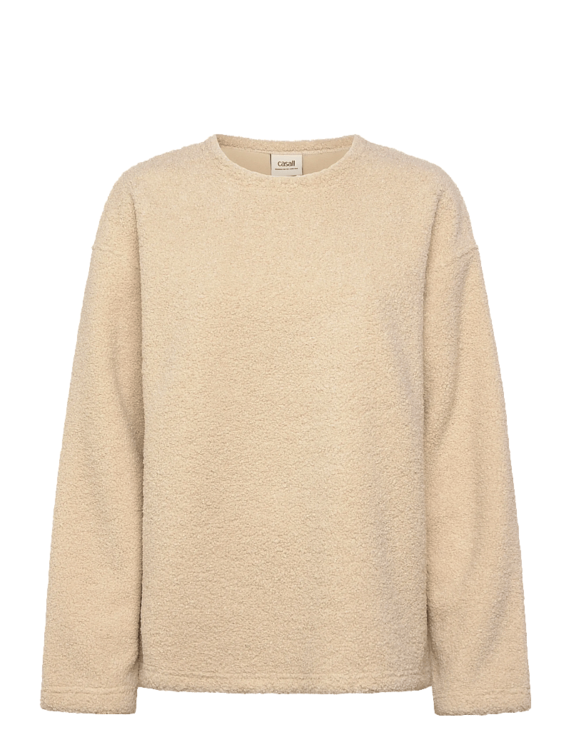 Casall - Sherpa Long Sleeve Crew - klær - ecru - 0