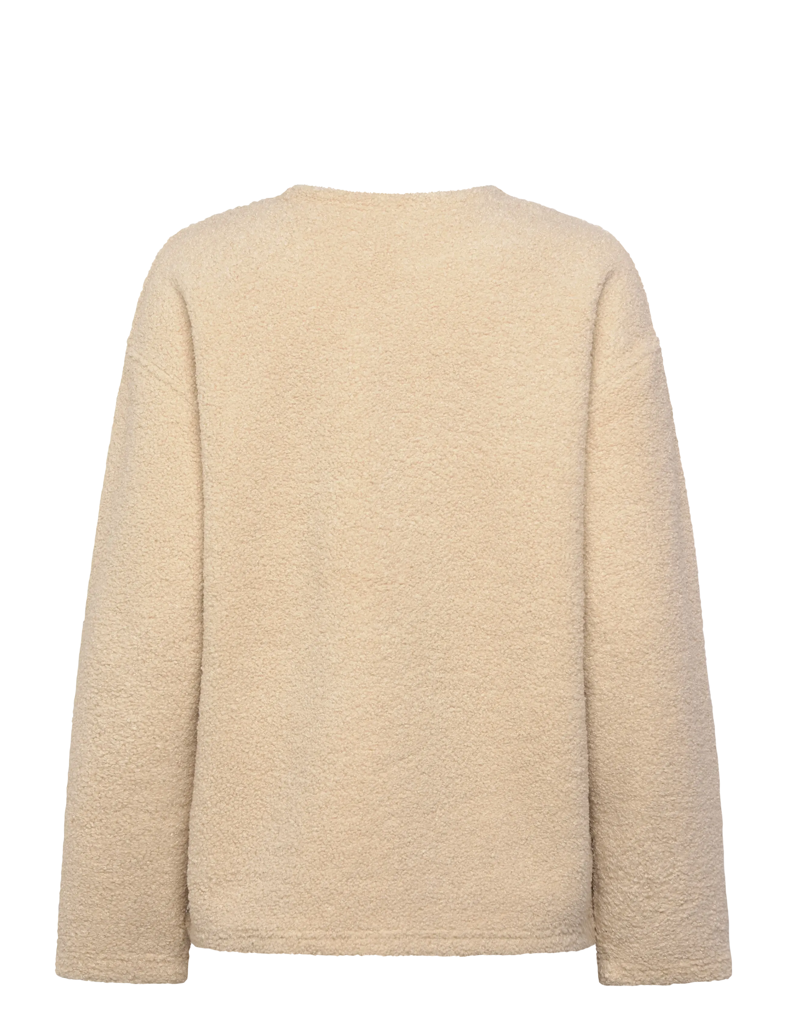 Casall - Sherpa Long Sleeve Crew - tøj - ecru - 1