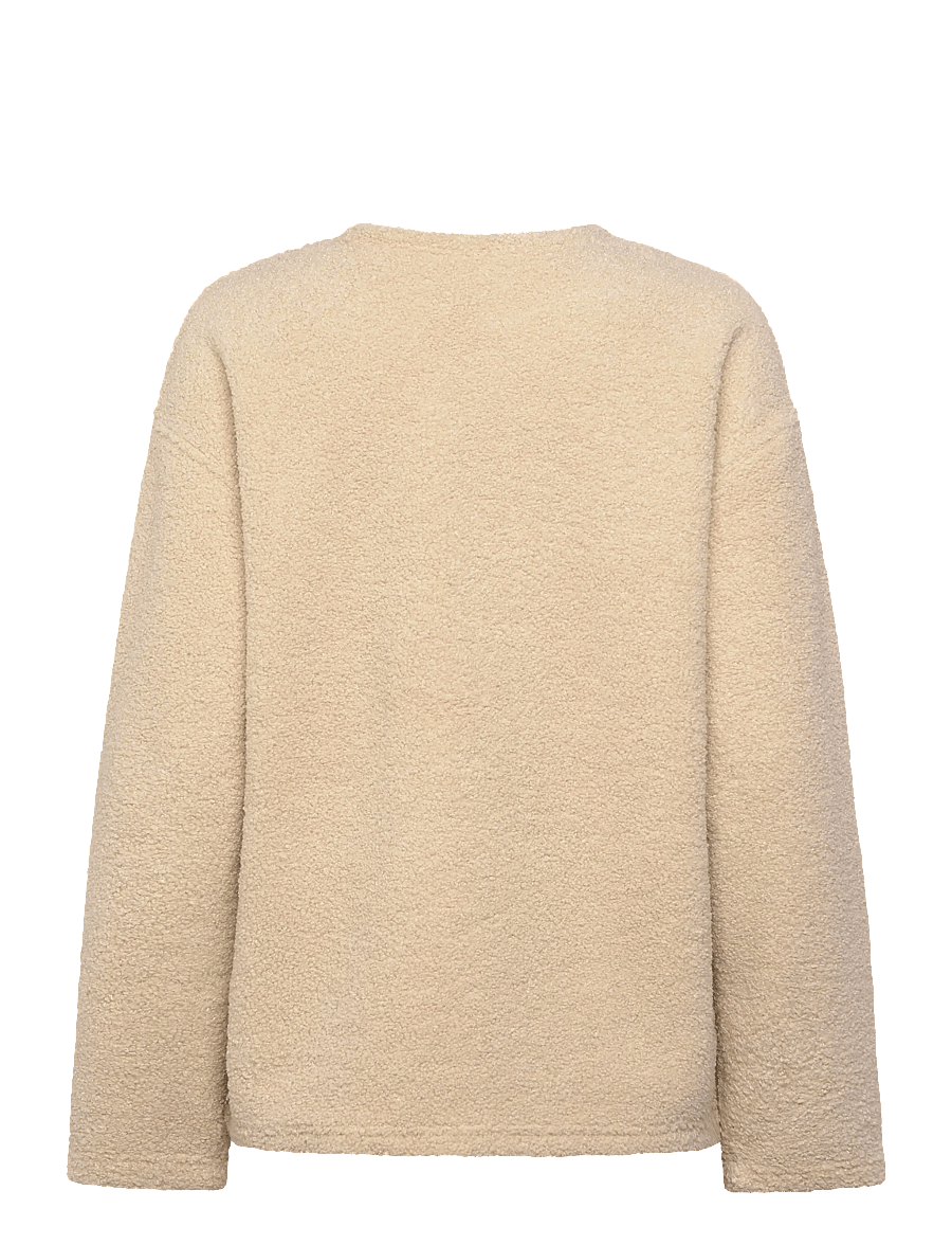 Casall - Sherpa Long Sleeve Crew - tøj - ecru - 1