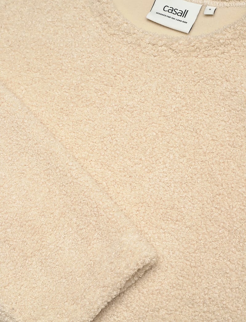 Casall - Sherpa Long Sleeve Crew - klær - ecru - 5