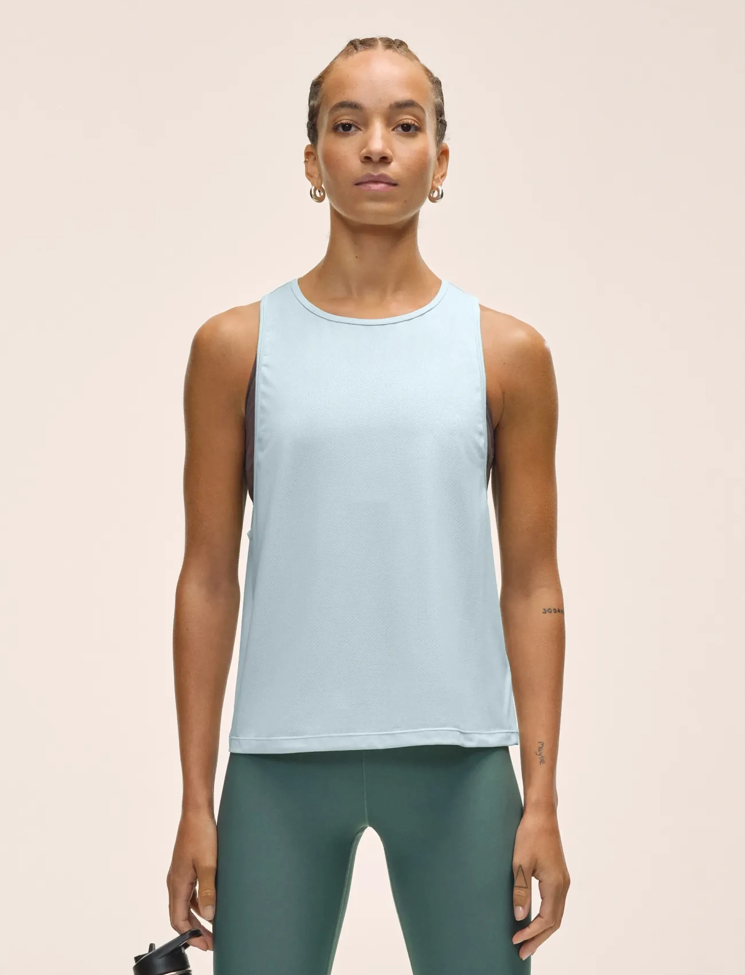 Casall Laser Mesh Flow Tank, S, Blue, Sports Overdele & T-shirts > Sport Tank Overdele, Dame