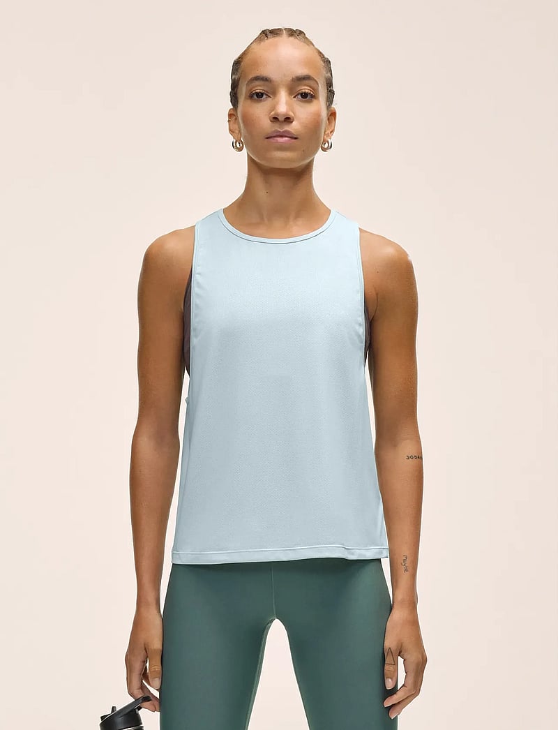 Casall - Laser Mesh Flow Tank - tank tops - aqua glow - 0