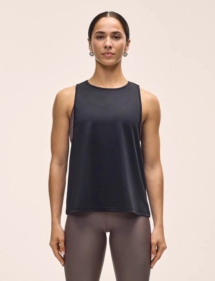 Casall - Laser Mesh Flow Tank - Õlapaeltega pluusid - black - 0