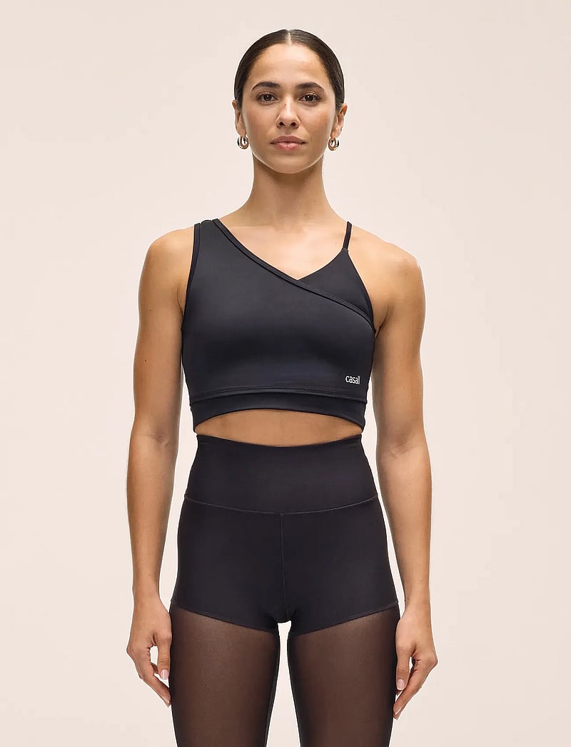 Casall - Asymmetry Sports Top - kleidung - black - 0