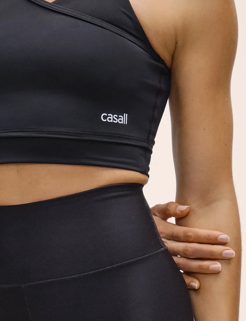 Casall - Asymmetry Sports Top - kleidung - black - 4
