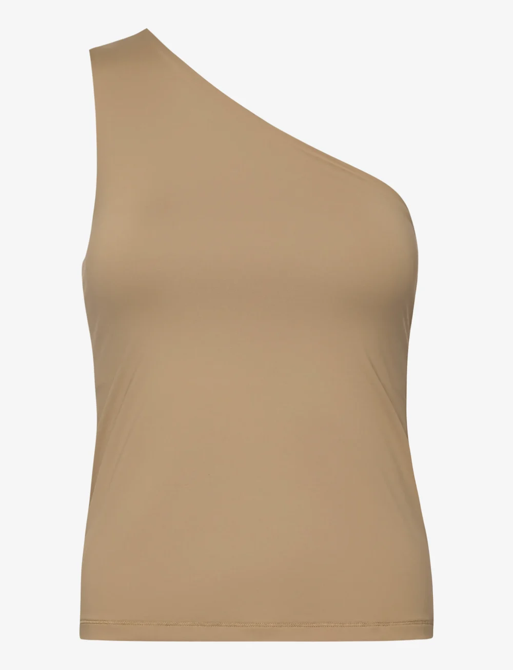 Casall - One Shoulder Bra Tank - tanktops - light khaki - 1