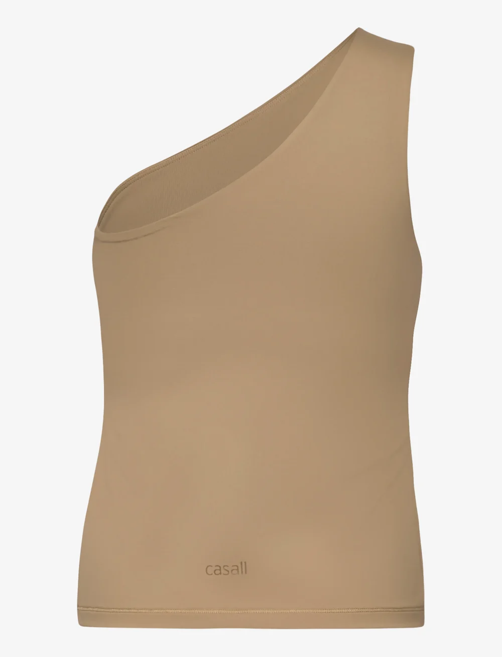 Casall - One Shoulder Bra Tank - tanktops - light khaki - 2