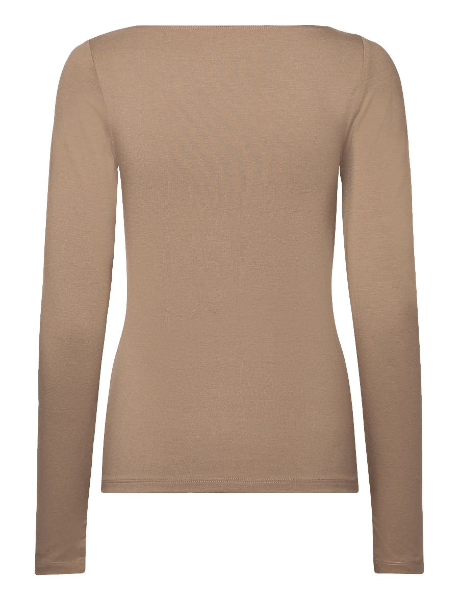 Casall - Sublime Boatneck Long Sleeve - långärmade tröjor - light khaki - 2