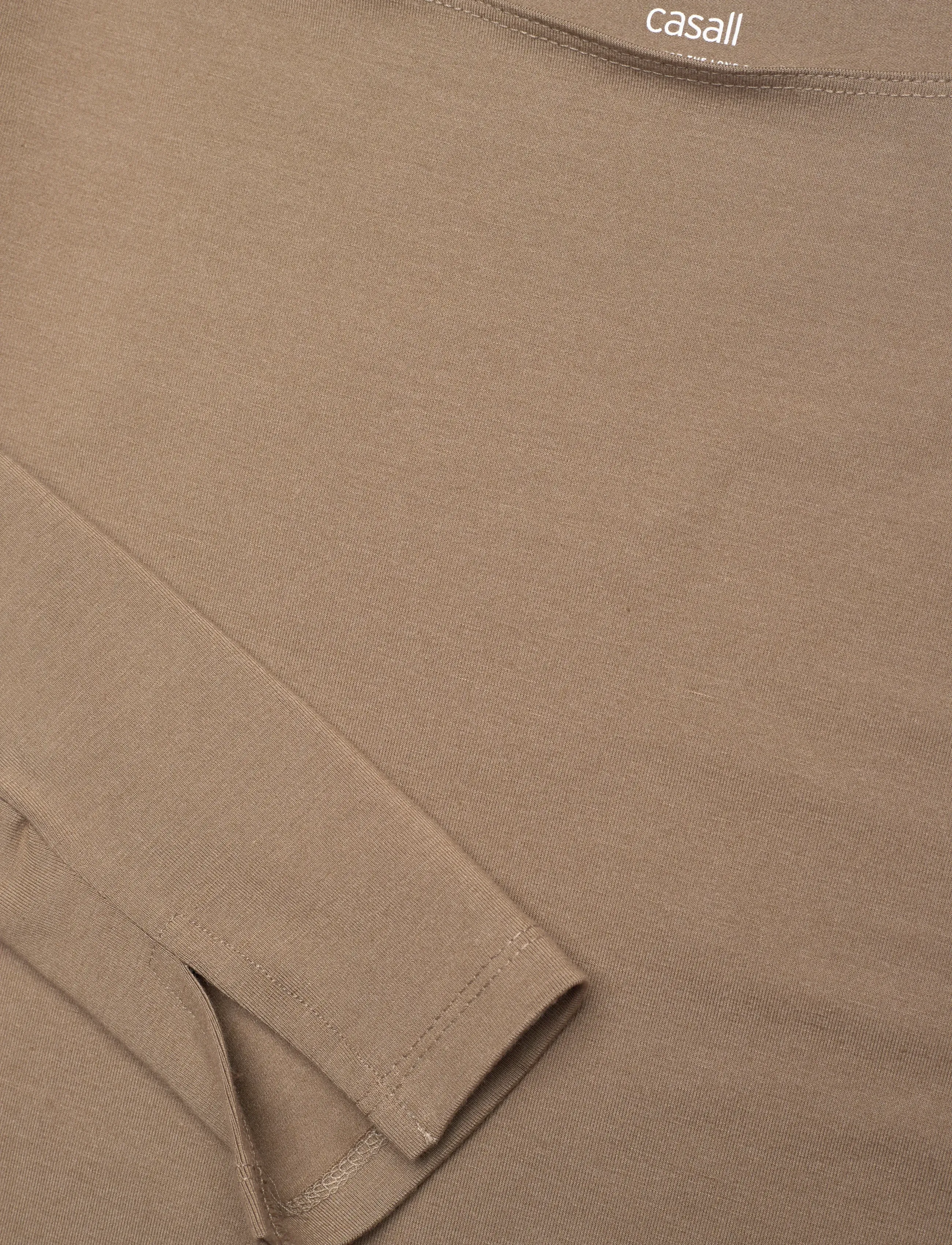 Casall - Sublime Boatneck Long Sleeve - långärmade tröjor - light khaki - 4