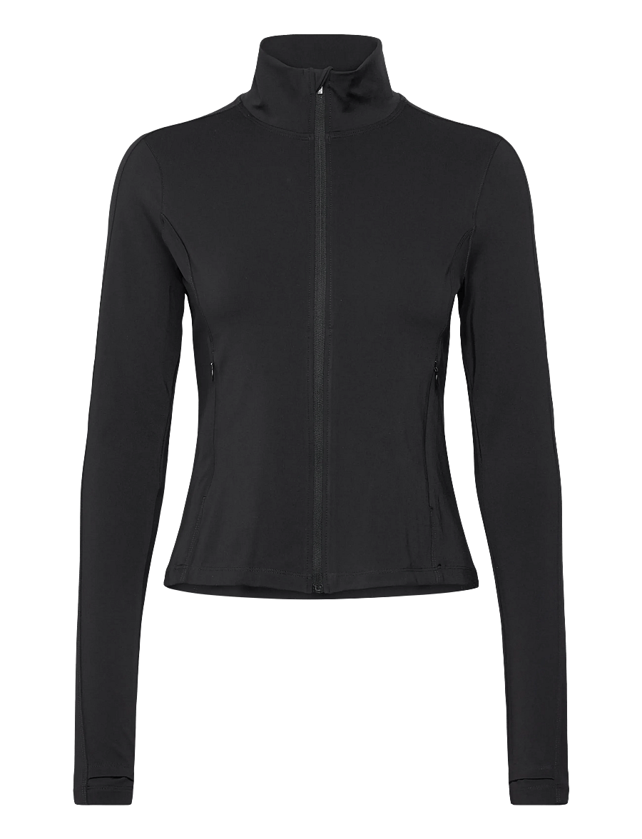 Casall - Soft Touch Zip Jacket - langarmshirts - black - 1