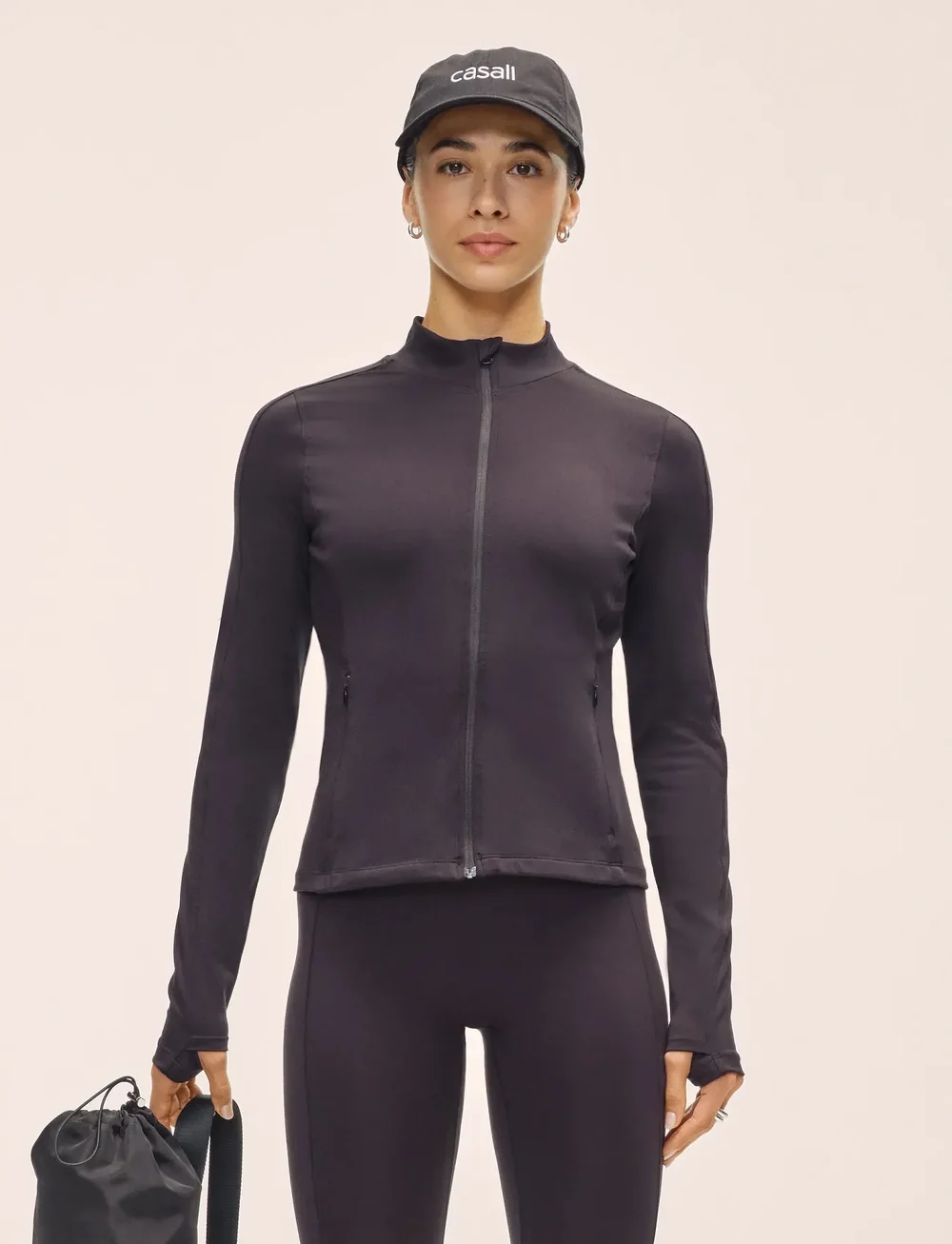 Casall - Soft Touch Zip Jacket - sportsjakker - black - 0