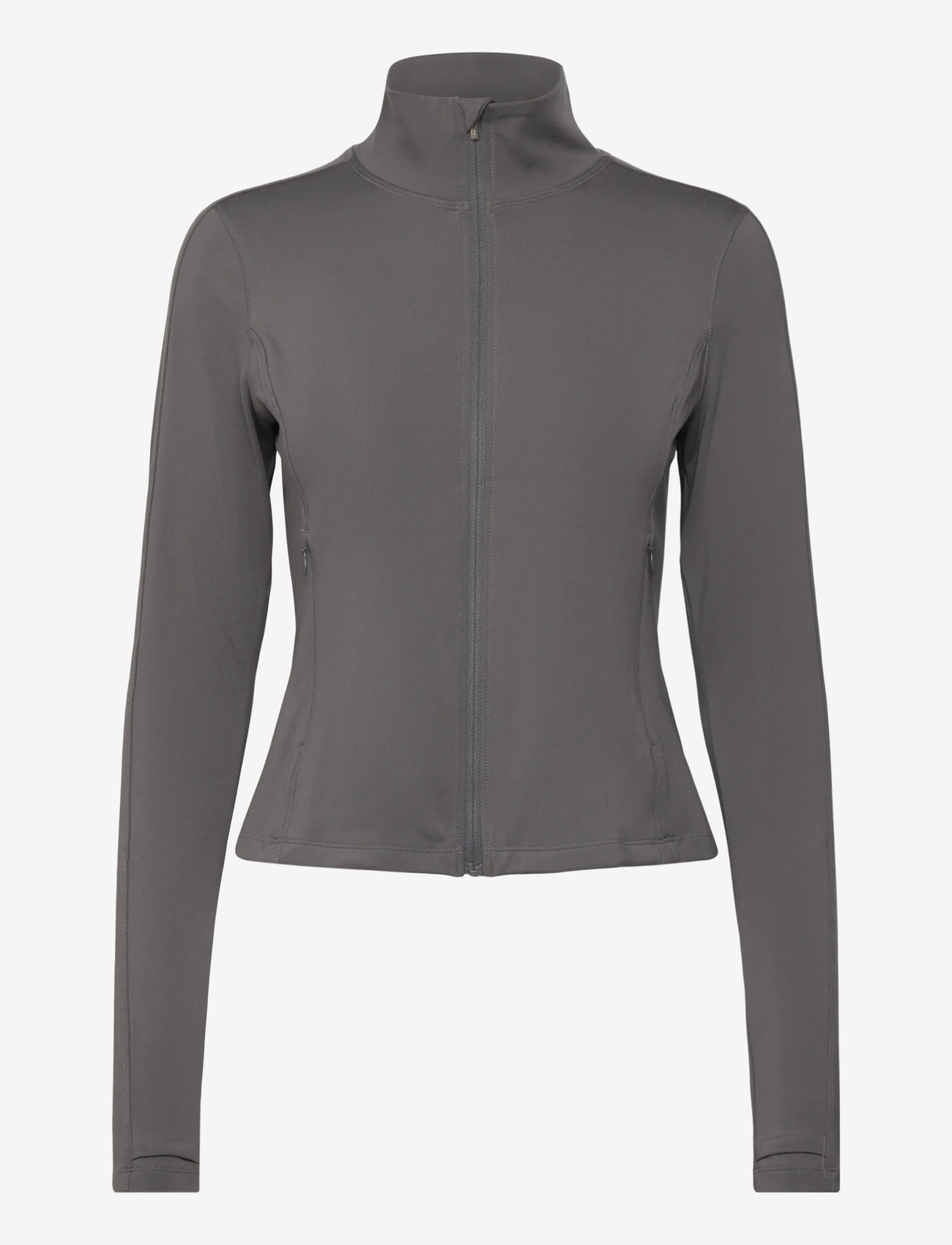 Casall - Soft Touch Zip Jacket - sportjacken - dk grey - 0