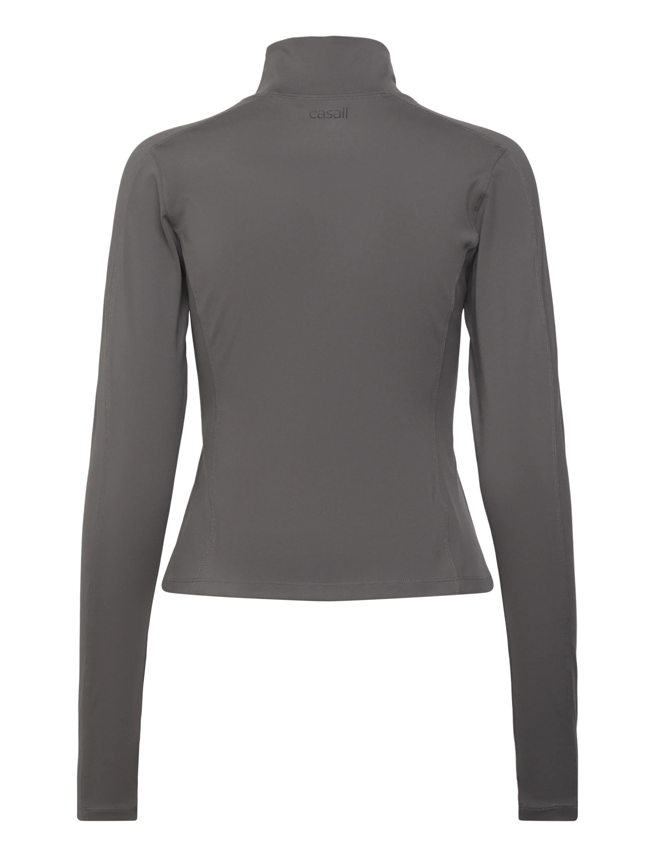 Casall - Soft Touch Zip Jacket - långärmade tröjor - dk grey - 2
