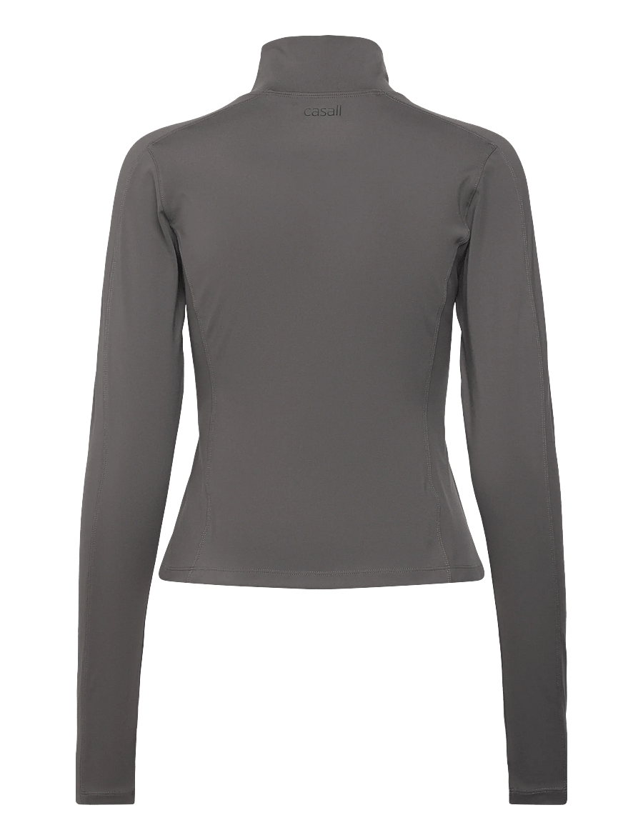 Casall - Soft Touch Zip Jacket - långärmade tröjor - dk grey - 2
