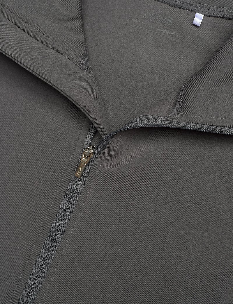 Casall - Soft Touch Zip Jacket - langærmede t-shirts - dk grey - 5