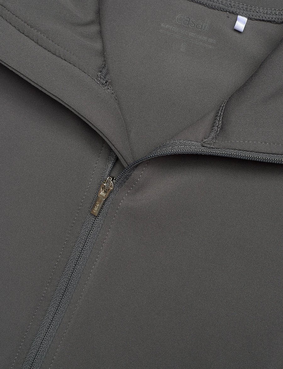 Casall - Soft Touch Zip Jacket - långärmade tröjor - dk grey - 5