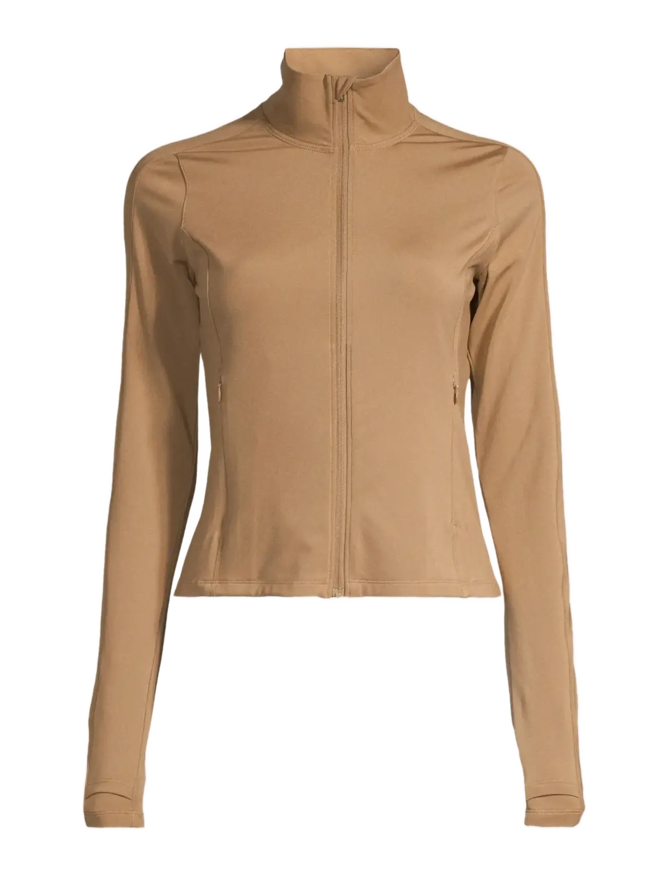 Casall Soft Touch Zip Jacket - New Arrivals - LIGHT KHAKI / beige