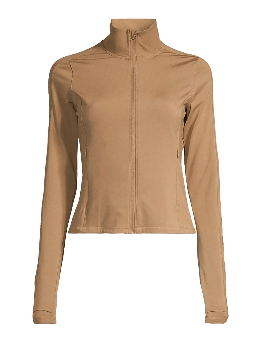 Casall - Soft Touch Zip Jacket - langarmshirts - light khaki - 1