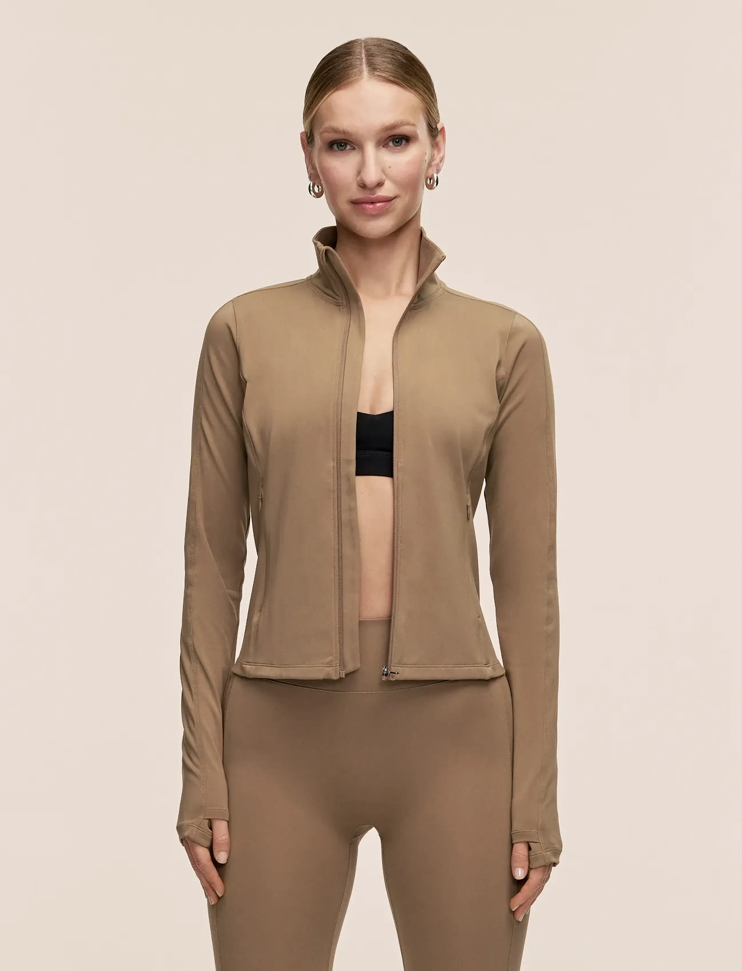 Casall Soft Touch Zip Jacket, XL, Sport Jackets, Beige - Casual Frauen